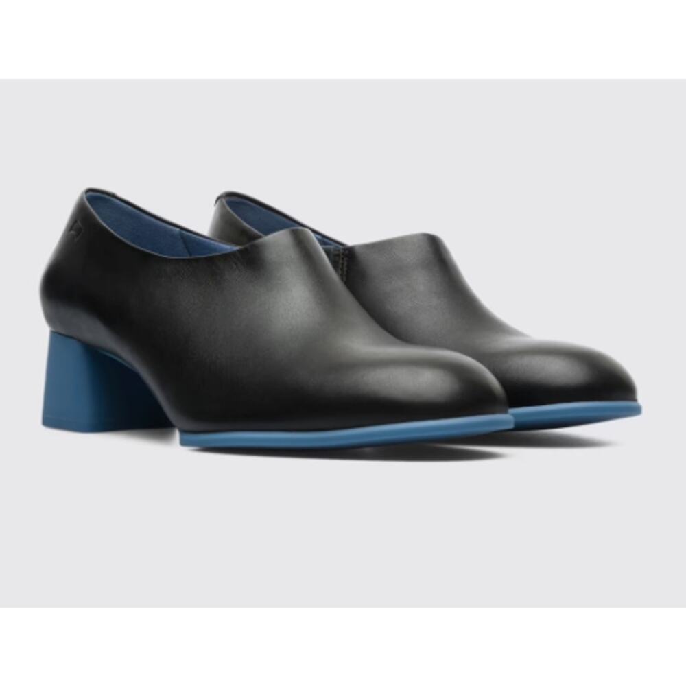 CAMPER Blue sole leather Shoe SZ 9 eu 39 Katie Heel Luxury old money Mallorca